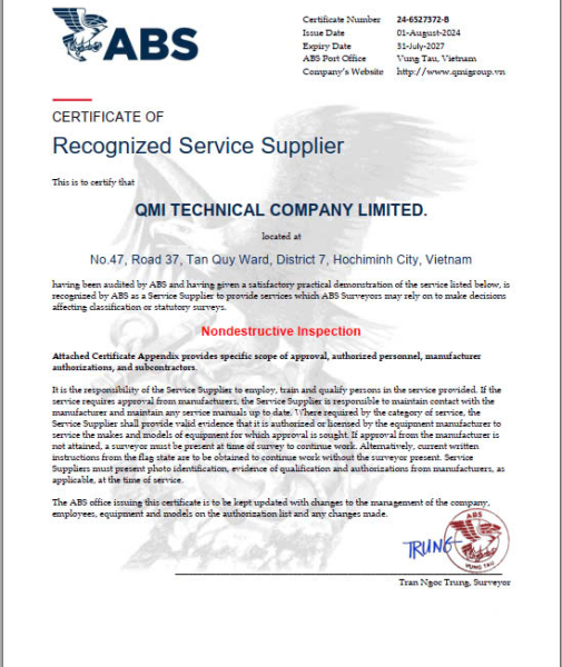 ABS CERTIFICATE